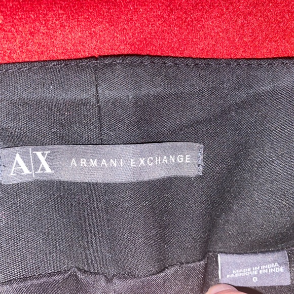 Armani Exchange 100% Lamb Leather Shorts, size 0, color black - Picture 4 of 12